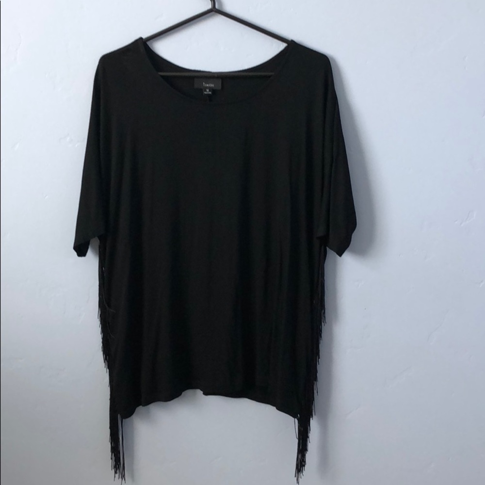 Fringe shirt sleeve shirt